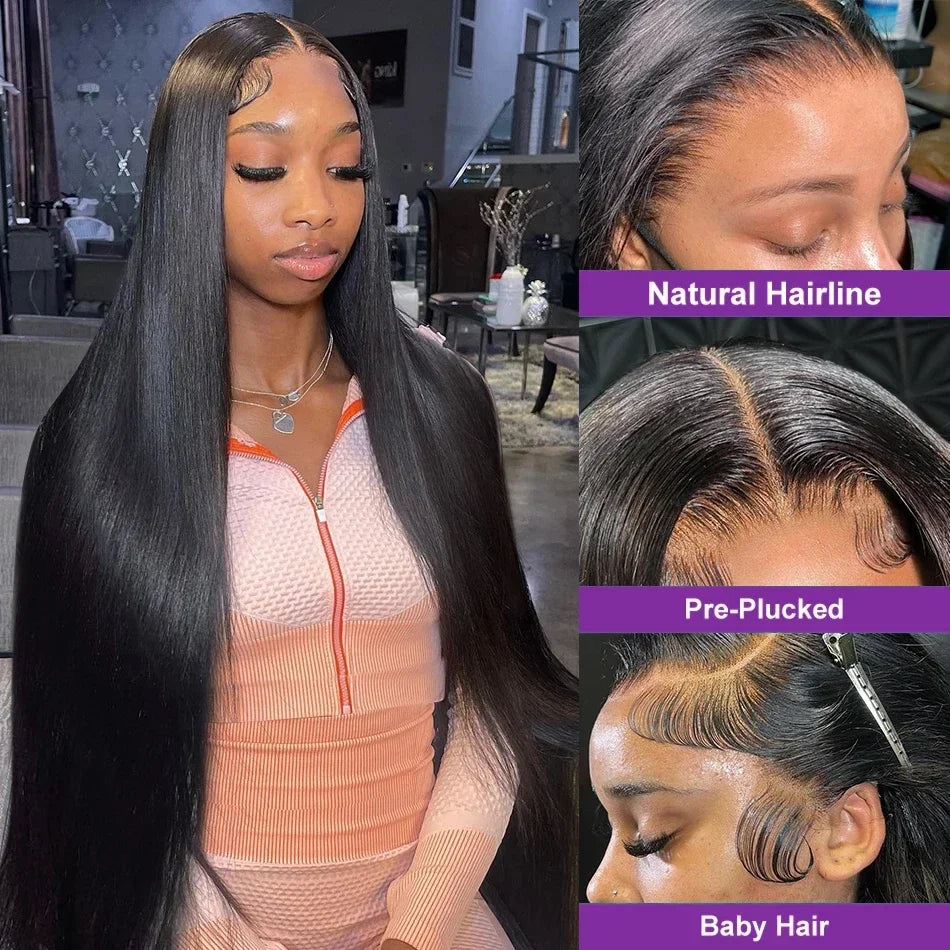 Straight Lace Human Hair Frontal Wig 13X4 13X6