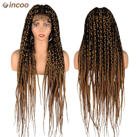 Synthetic Full Lace Front Wigs Large Box Braided