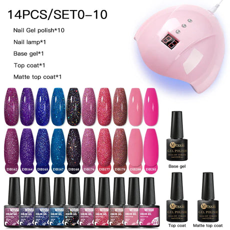 Gel Nail Polish Set With W