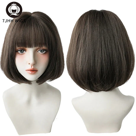 Jhh Wigs Black Short Bob Wig For Girl