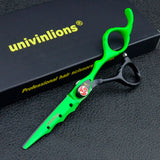 Black Green Hair Scissors Barber Hairdressing Tools