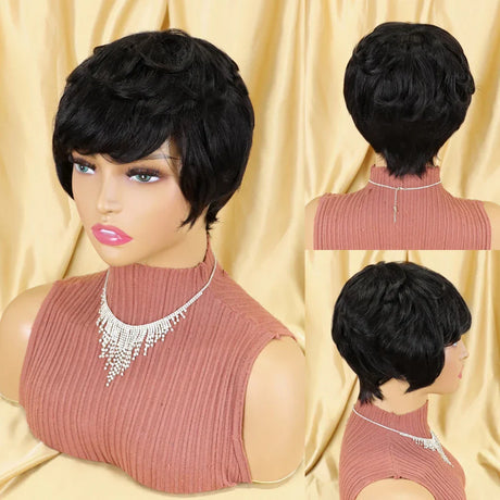 Straight Human Hair Wigs Short Bob Wig With