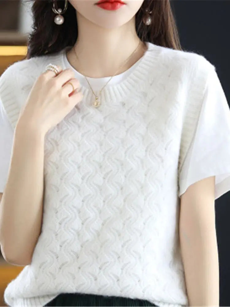 Korean Women' Knitted Wool Vest Winter New Loose