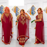 Fake Two-Piece African Dresses For Women Traditional Nigeria
