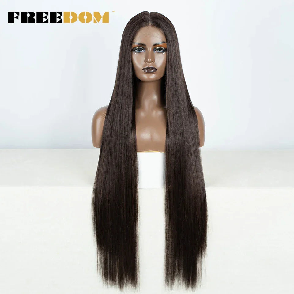 Freedom Synthetic Lace Frontal Wig For Women Long