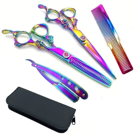 Colorful Hairdressing Scissors Set, Hair Cutting Scissors