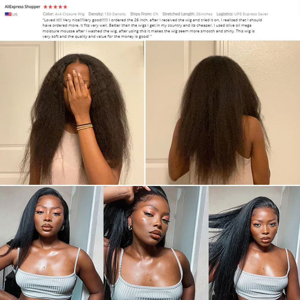 Yaki Kinky Straight Lace Front Human Hair