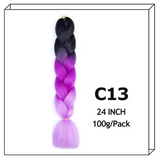 Synthetic Long Jumbo Ombre Braiding Hair For Women