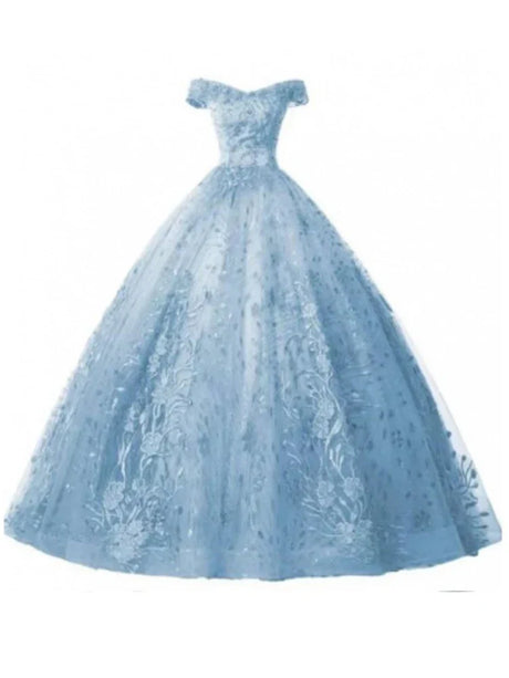 Light Blue Prom Cocktail Dresses The Shoulder Evening