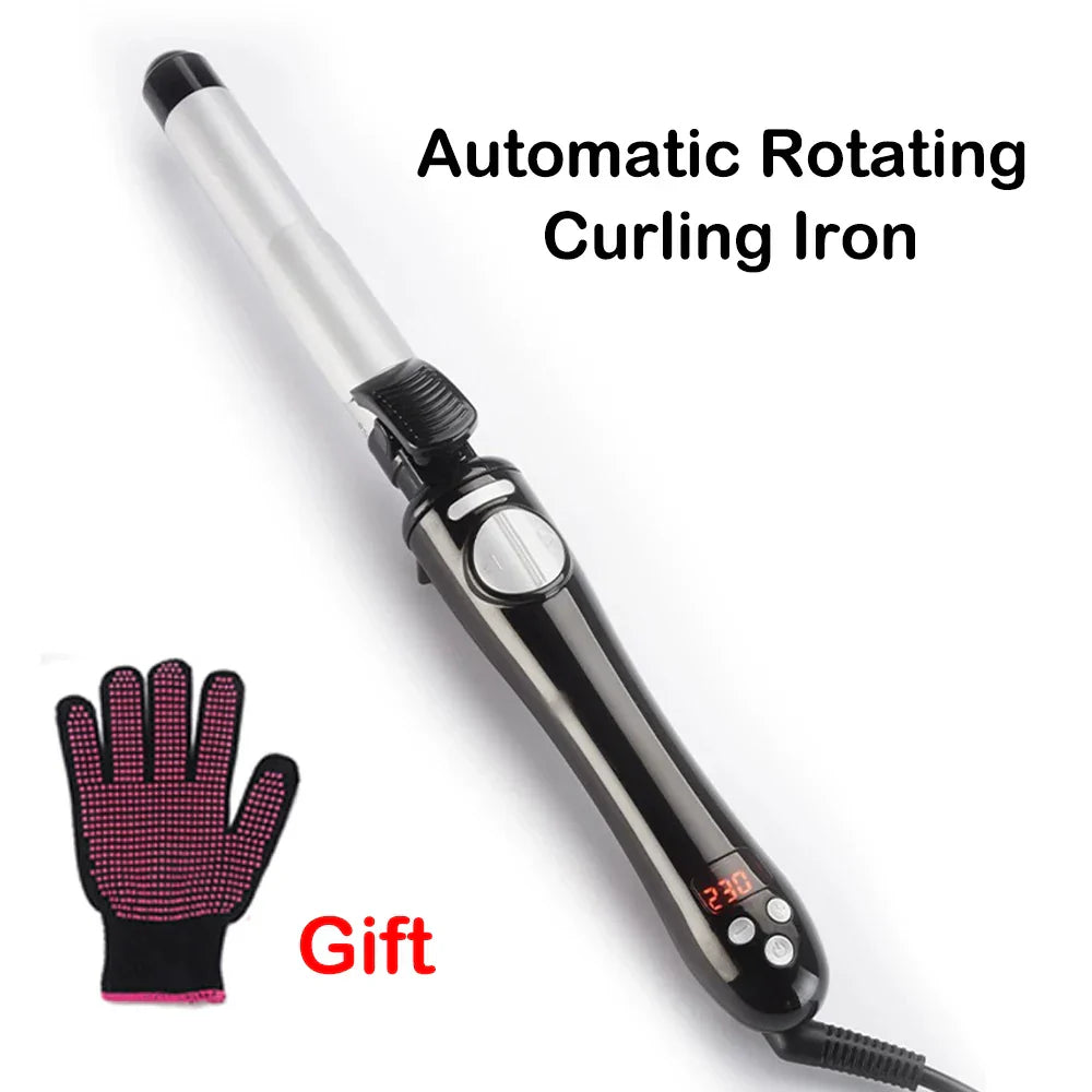 New Mm Automatic Rotating Curling Iron Ceramic Barrel