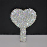 Luxury Diamond Hand Mirror Love Heart Mirror Female