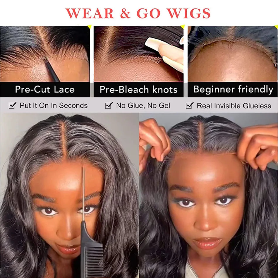 Glueless Wig Human Hair Ready To Wear Pre