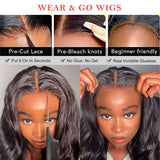 Glueless Wig Human Hair Ready To Wear Pre