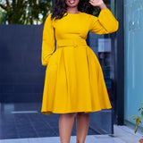Office Lady A-Line Dress African Long Dresses For