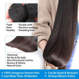 Wigirl Bone Straight Human Hair Weave Bundle Brazilian