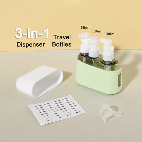 In And Travel Bottles Set Shampoo Shower Gel