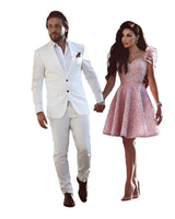 Luxury Pink Beaded Evening Dresses For Women Sweetheart