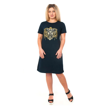 Long Women' T-Shirt 3D Printed Women' Dress Casual