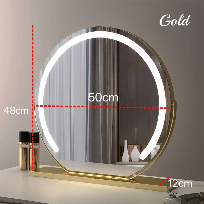 LED Round Vanity Mirror with 10X Magnification