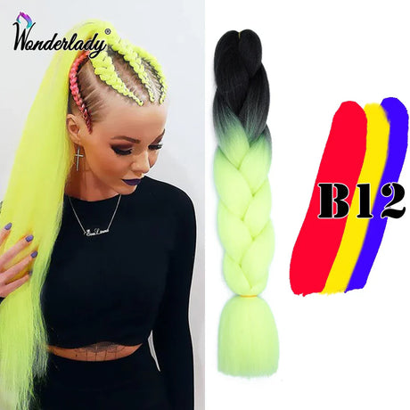 Wonderlady Color Long Colored Braiding Hair Jumbo Braids