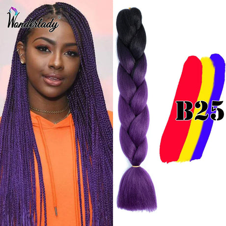 Wonderlady Color Long Colored Braiding Hair Jumbo Braids