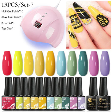 Gel Nail Polish Set With W