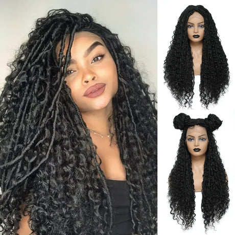 Tress Braided Wigs Lace Front Wig For Black