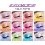 Qibest Colors Glitter Liquid Eyeshadow Waterproof Metallic