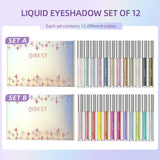 Qibest Colors Glitter Liquid Eyeshadow Waterproof Metallic