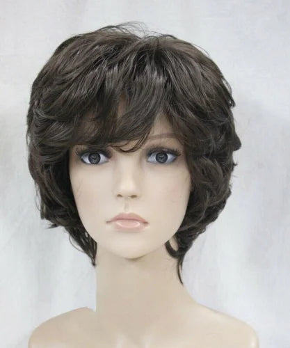 Fashion Short Women‘s Wigs Blonde Brown Black Wig Bob Curly Wigs Real Natural Hair