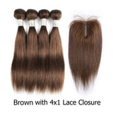 Bundles With Closure Transparent X T Lace