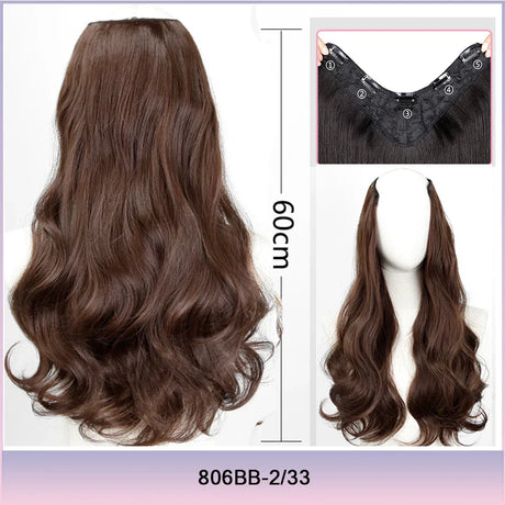 As-Part Synthetic Clip In Hair Extension Long Thick