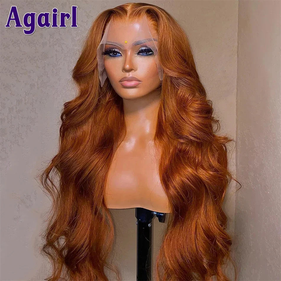 Copper Brown 13X6 Lace Front Body Wave Human