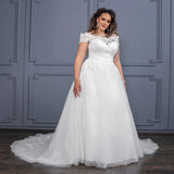 Elegant Wedding Dresses Boat Neck Off The Shoulder