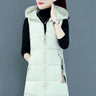 New Autumn Winter Women Long Parkas Vest Warm