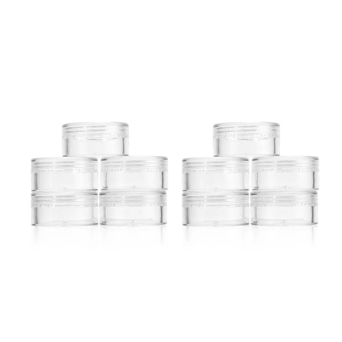 G Round Clear Jars With Screw Cap Lid