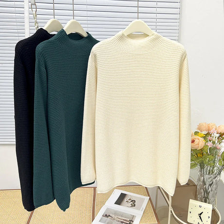 Fashion Basics Solid Color Long Sleeve Sweaters Womens