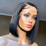 Brazilian Short Bob Wigs Bone Straight Wig