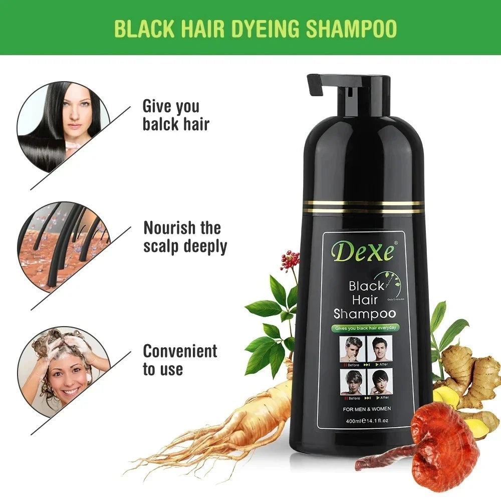 Black Dyed Shampoo Black Hair Dye Herbal