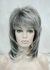 Women Wig Ladies Wig Natural Short Wine Red