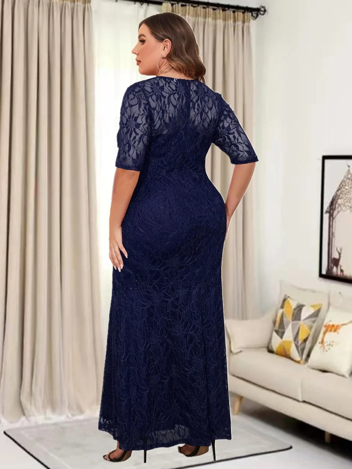 Elegant Party Evening Formal Lace Dresses For Women