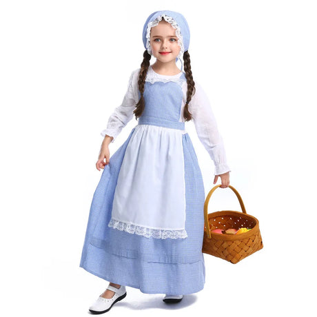 Kids Maid Dress Cosplay Kid Girl Fancy Pastoral