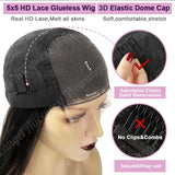 Glueless Wigs 5X5 Hd Lace Closure Wig Straight