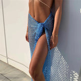 Croche Beach Cover Up Sexy See Through Dress