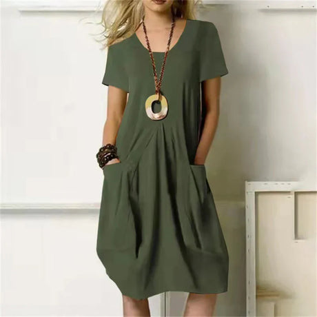 Oversized Cotton Linen Long Dress For Women Summer