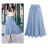 Casual Streetwear Long Skirts Women Summer Chiffon Lace