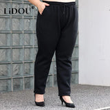 Spring Autumn Fashion Solid Color Trousers Women Korean