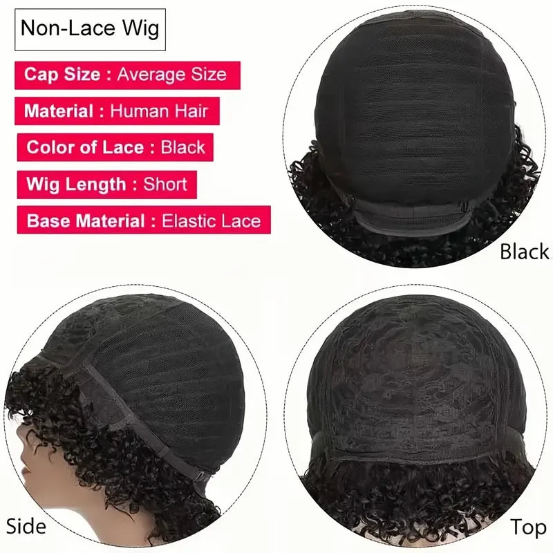 Human Hair Wig Short Straight Human Hair Wigs