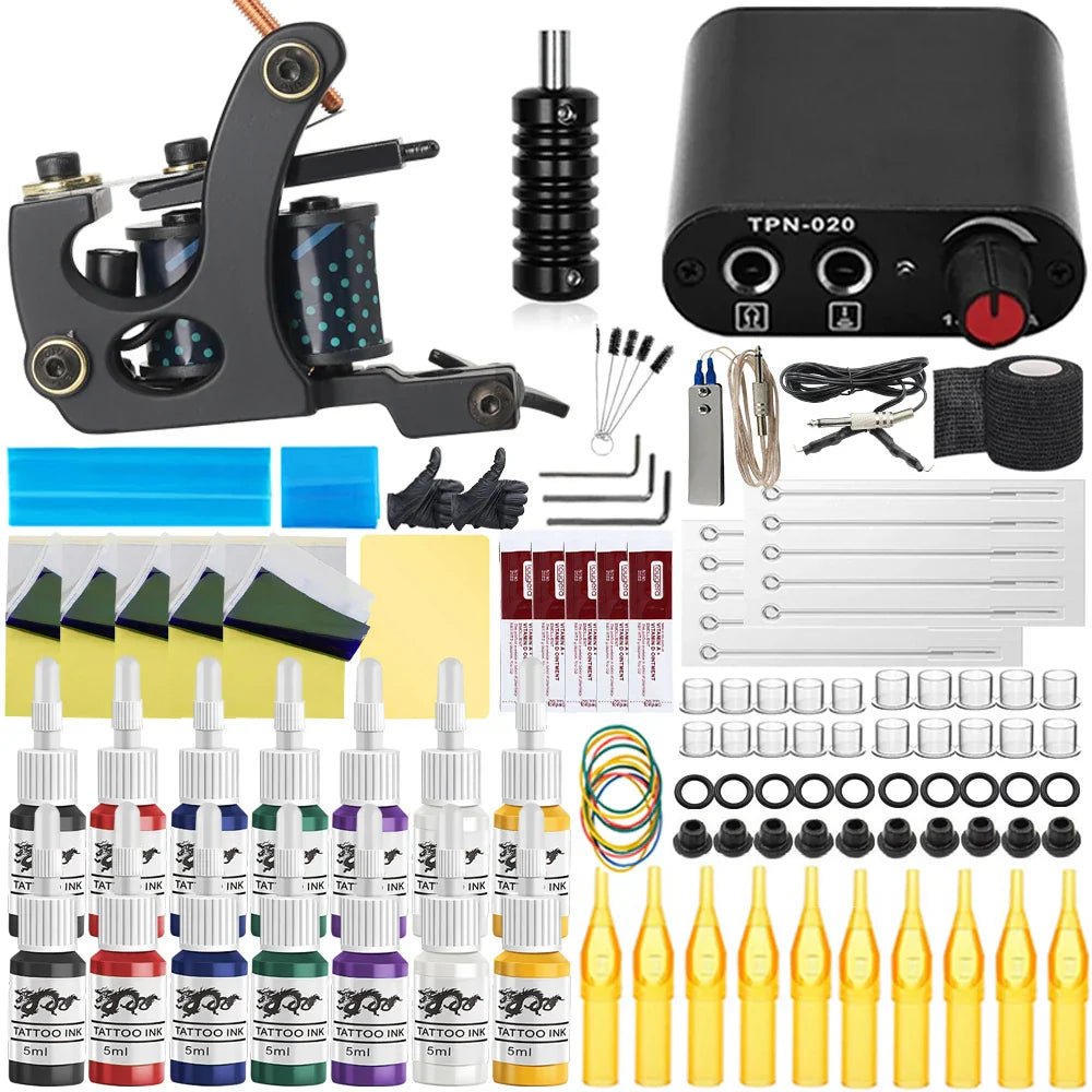 Professional Coil Tattoo Machine Kits Wraps Coil