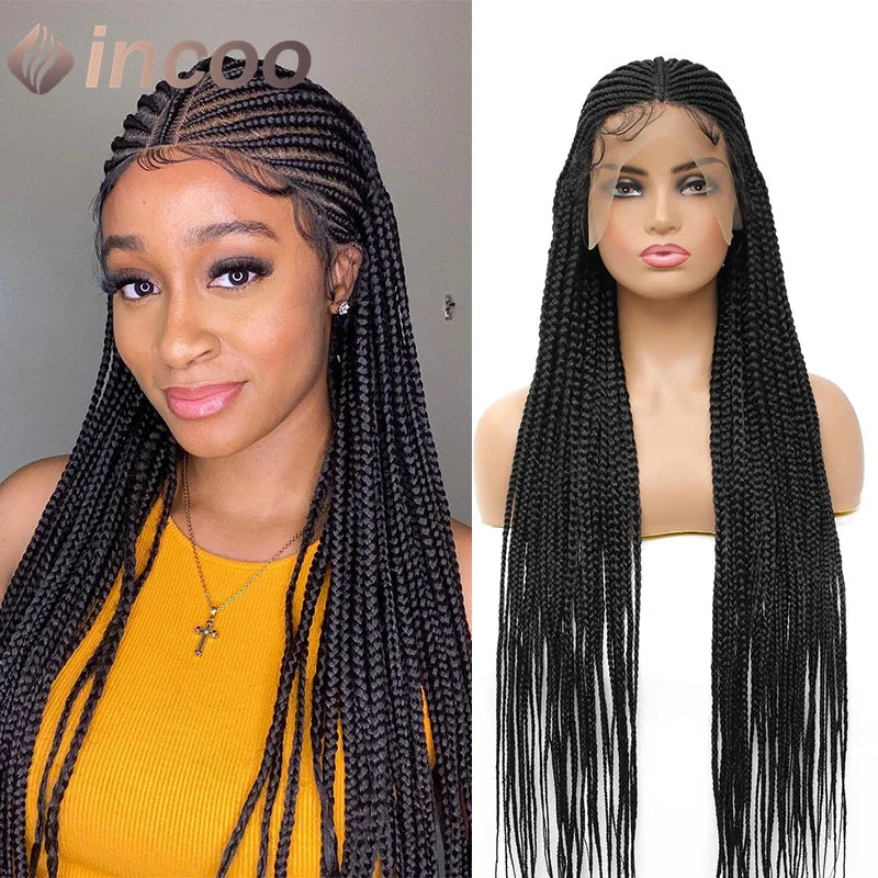 Braid Wigs Lace Front Wig Cornrow Braided Wigs